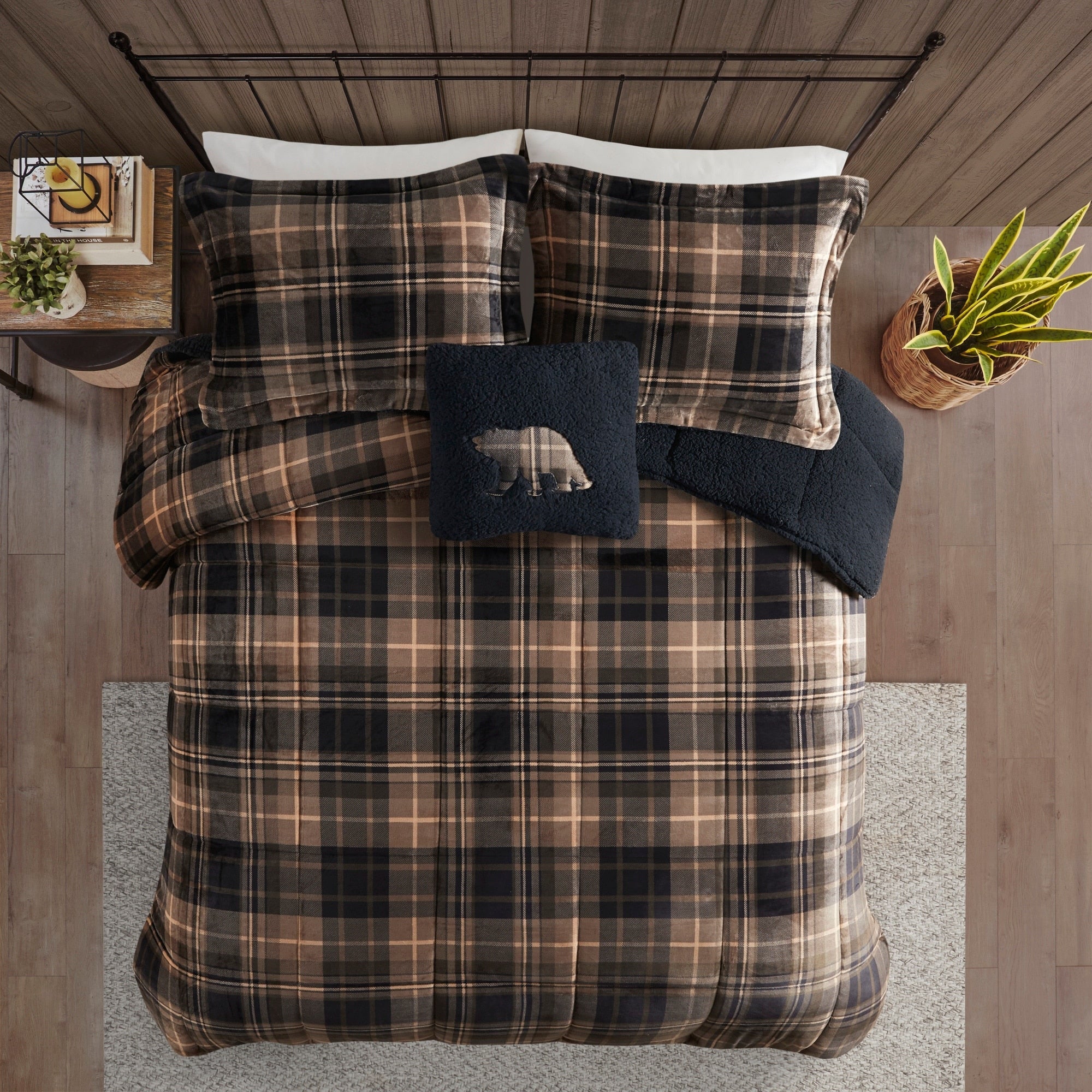 Parure de couette Woolrich Alton en duvet synthétique et sherpa