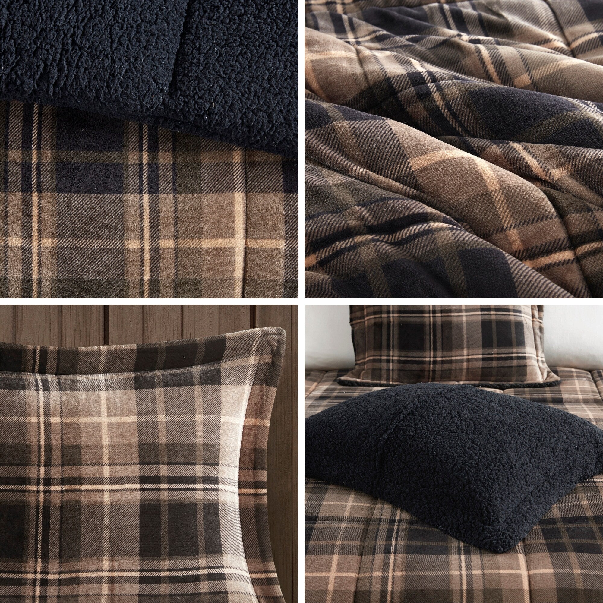 Parure de couette Woolrich Alton en duvet synthétique et sherpa