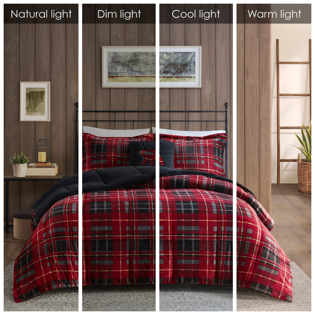 Parure de couette Woolrich Alton en duvet synthétique et sherpa