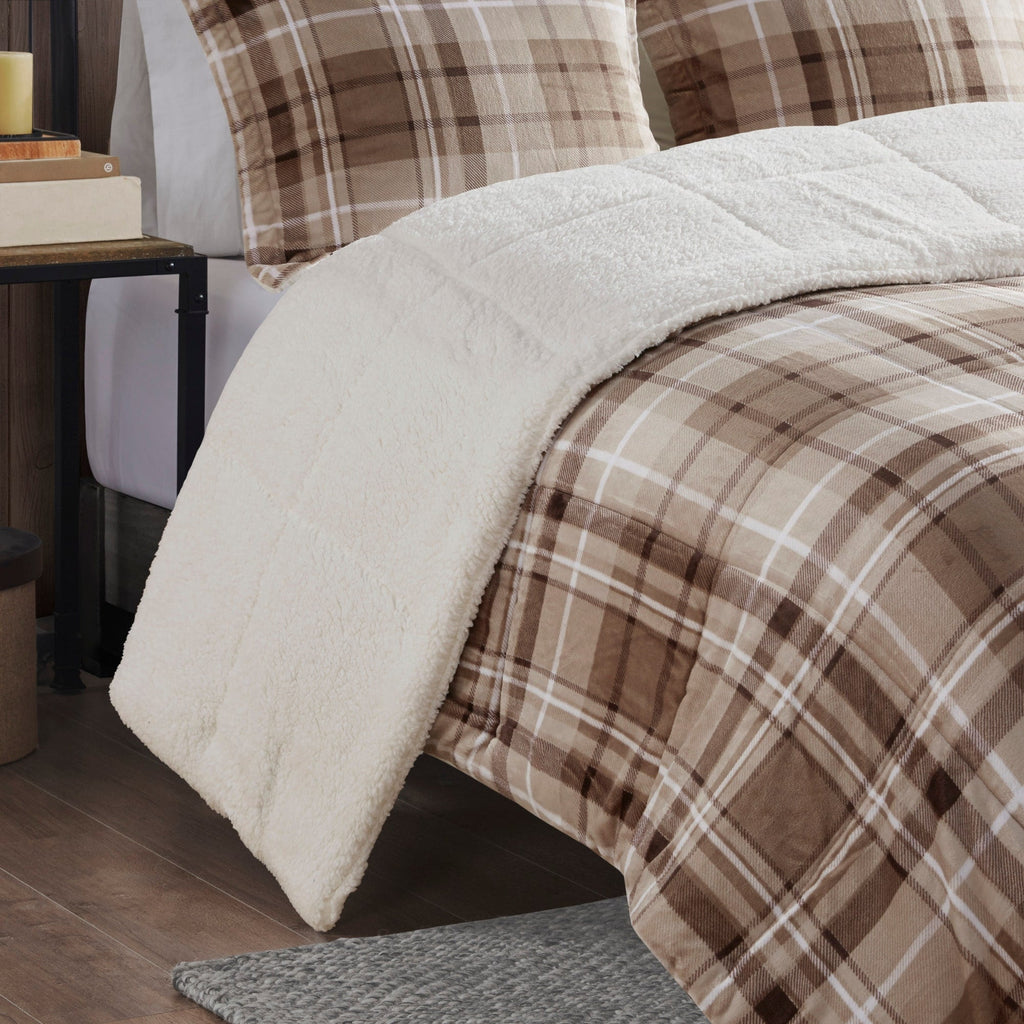Parure de couette Woolrich Alton en duvet synthétique et sherpa