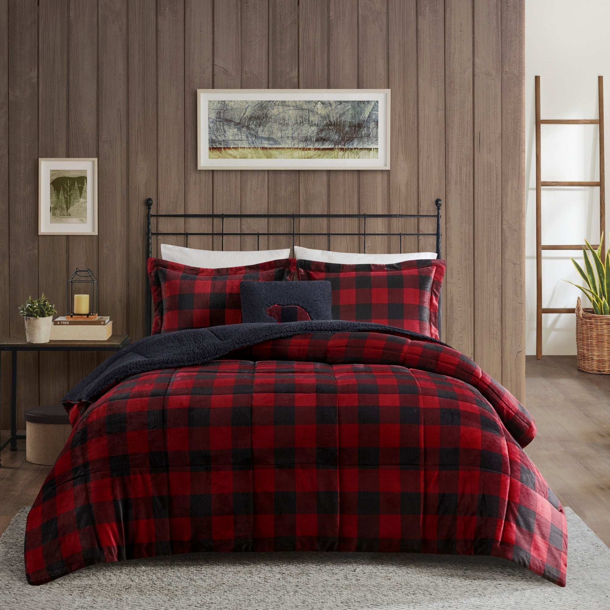 Parure de couette Woolrich Alton en duvet synthétique et sherpa