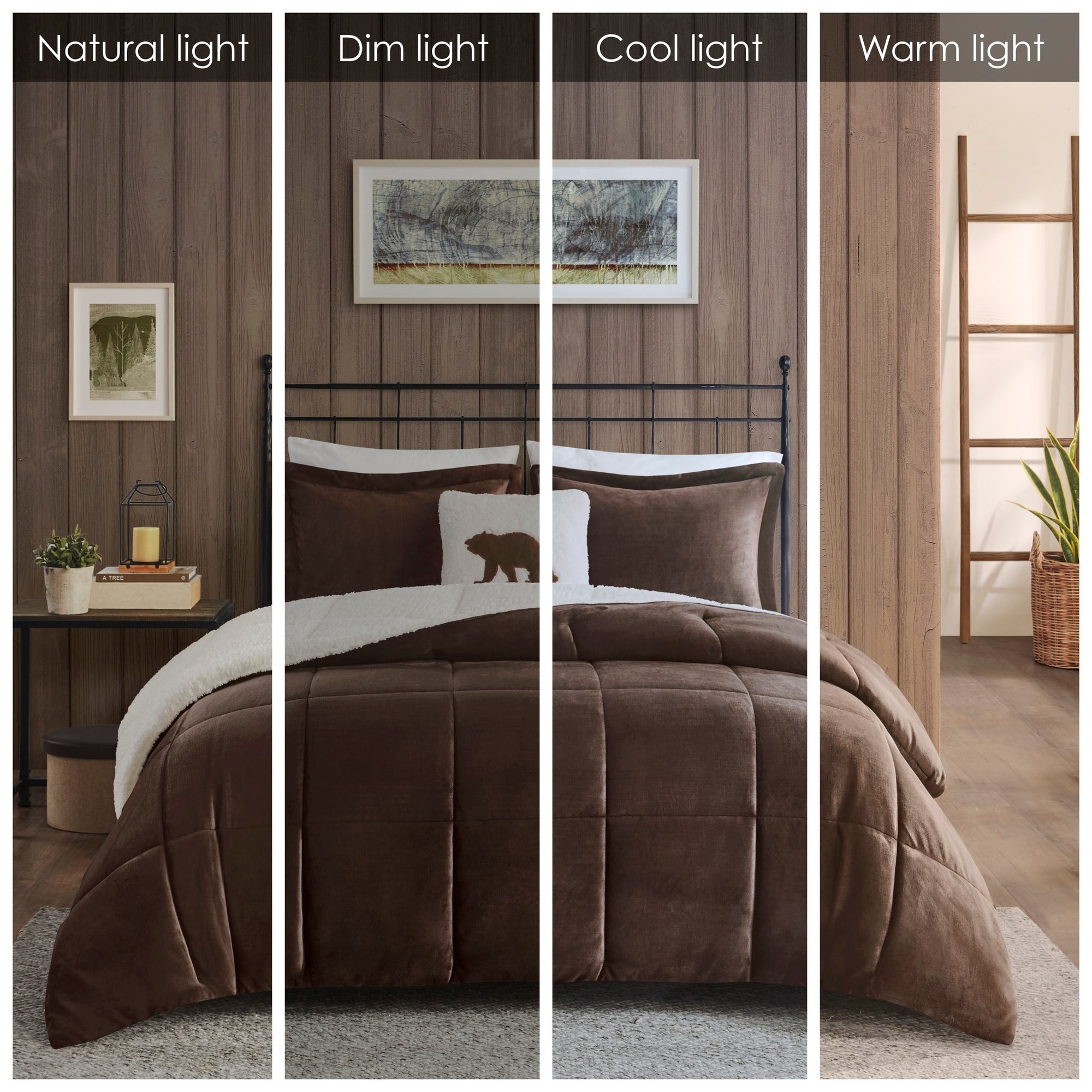 Parure de couette Woolrich Alton en duvet synthétique et sherpa