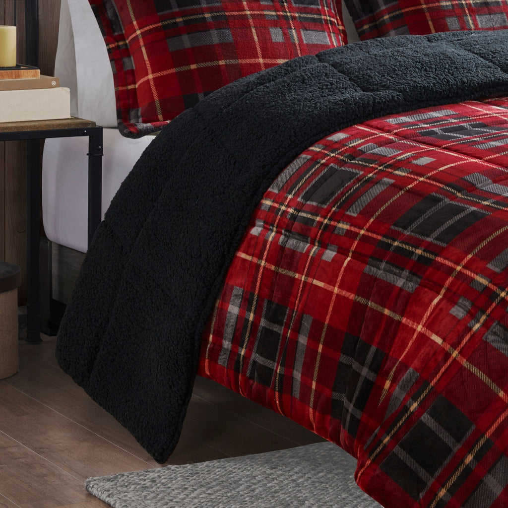 Parure de couette Woolrich Alton en duvet synthétique et sherpa