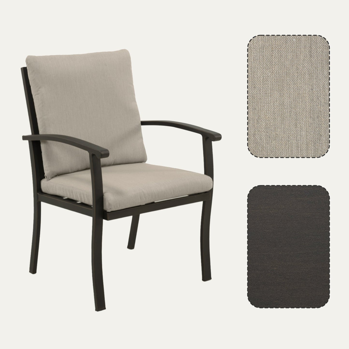 Ensemble de salle à manger de patio en aluminium 9 pièces EGEIROS LIFE AluLux avec coussins lavables