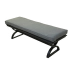 Ensemble de salle à manger rectangulaire en aluminium 7 pièces avec 6 chaises pivotantes
