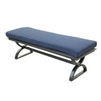Ensemble de salle à manger rectangulaire en aluminium 7 pièces avec 6 chaises pivotantes