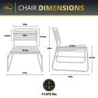 Ensemble de 3 tables bistrot et chaises en osier Kinger Home Olive pour patio - N/A