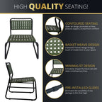 Ensemble de 3 tables bistrot et chaises en osier Kinger Home Olive pour patio - N/A