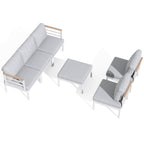 Ensemble de meubles de patio en aluminium 6/7/8 pièces Ensemble de conversation extérieur moderne Ensemble de canapés sectionnels