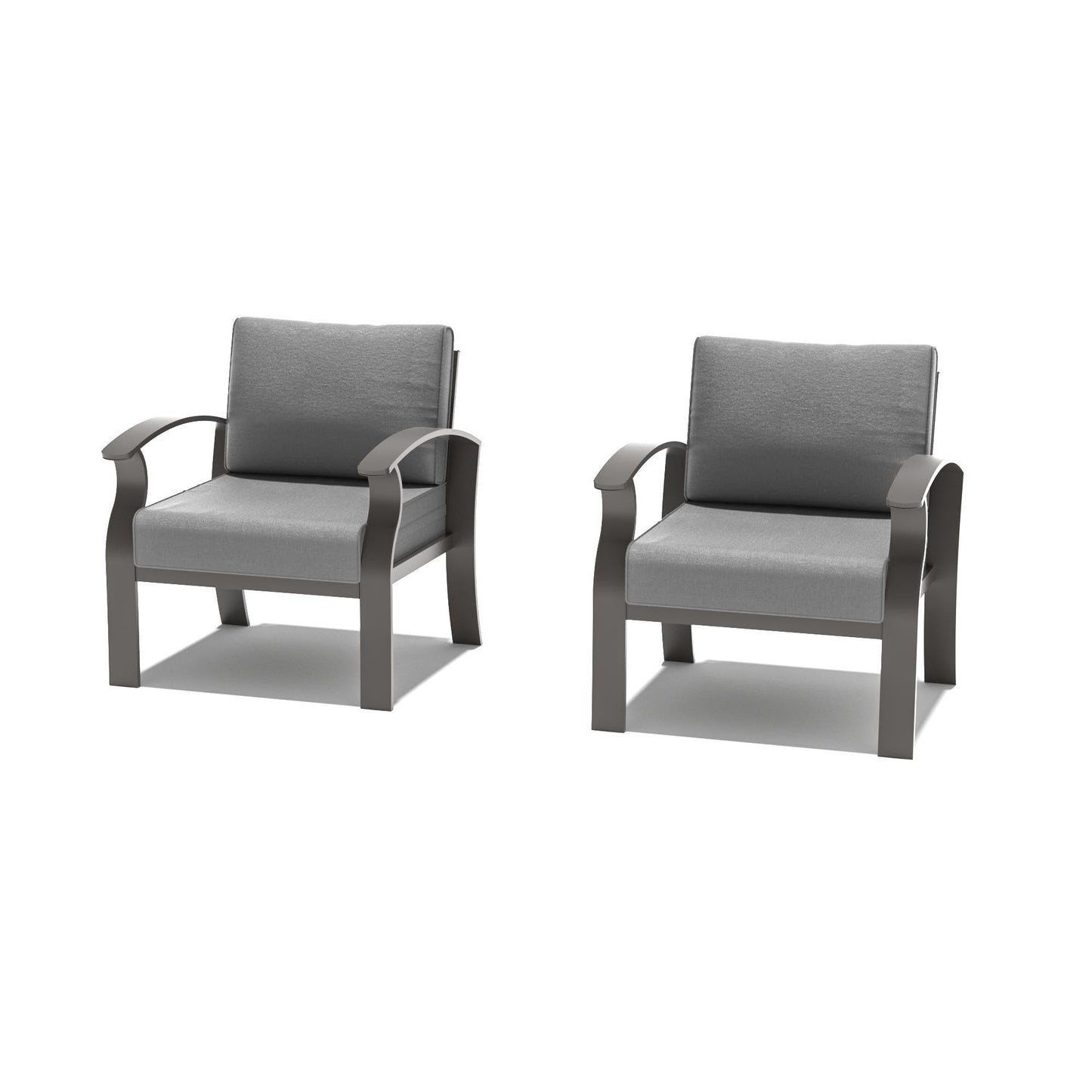 Ensemble de meubles de jardin en aluminium avec foyer, poufs, chaises pivotantes et canapé sectionnel avec coussins épais pour véranda et jardin