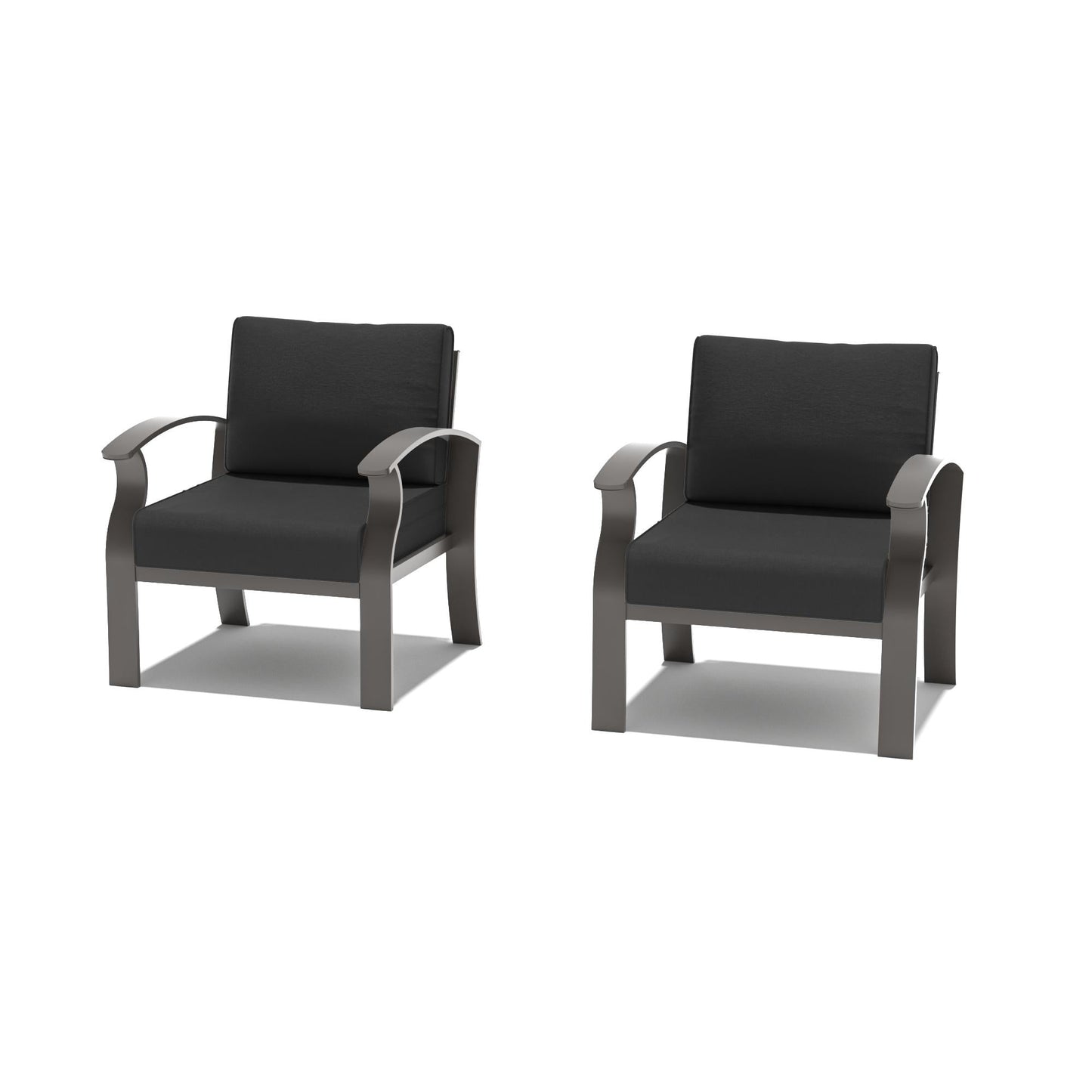 Ensemble de meubles de jardin en aluminium avec foyer, poufs, chaises pivotantes et canapé sectionnel avec coussins épais pour véranda et jardin