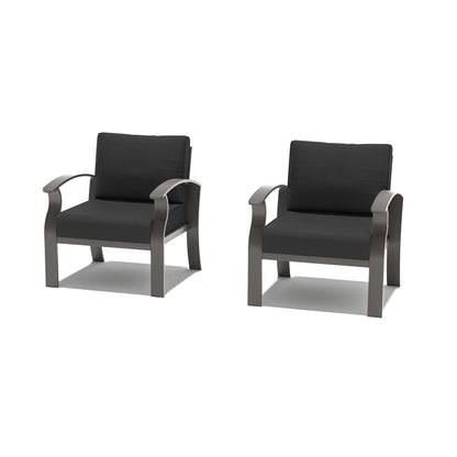 Ensemble de meubles de jardin en aluminium avec foyer, poufs, chaises pivotantes et canapé sectionnel avec coussins épais pour véranda et jardin