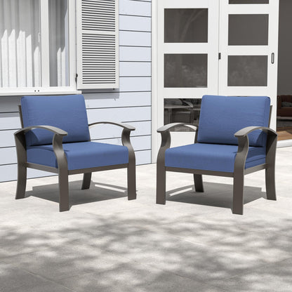 Ensemble de meubles de jardin en aluminium avec foyer, poufs, chaises pivotantes et canapé sectionnel avec coussins épais pour véranda et jardin