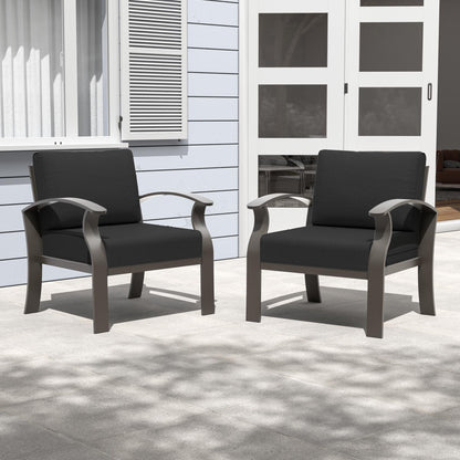 Ensemble de meubles de jardin en aluminium avec foyer, poufs, chaises pivotantes et canapé sectionnel avec coussins épais pour véranda et jardin
