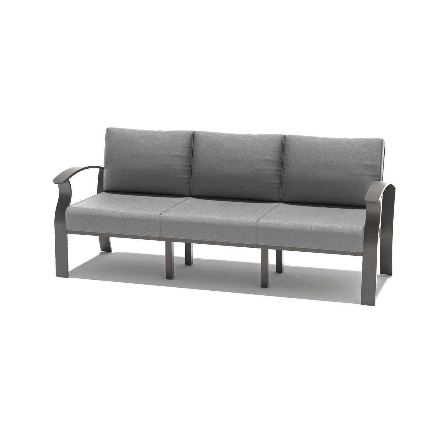 Ensemble de meubles de jardin en aluminium avec foyer, poufs, chaises pivotantes et canapé sectionnel avec coussins épais pour véranda et jardin