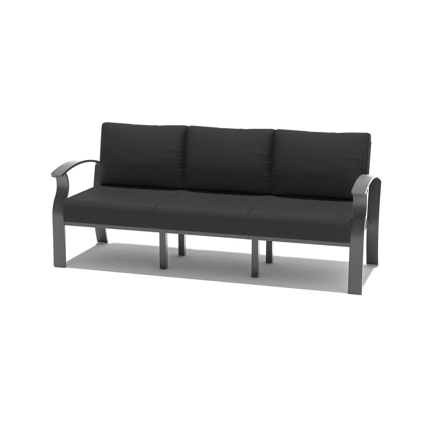 Ensemble de meubles de jardin en aluminium avec foyer, poufs, chaises pivotantes et canapé sectionnel avec coussins épais pour véranda et jardin