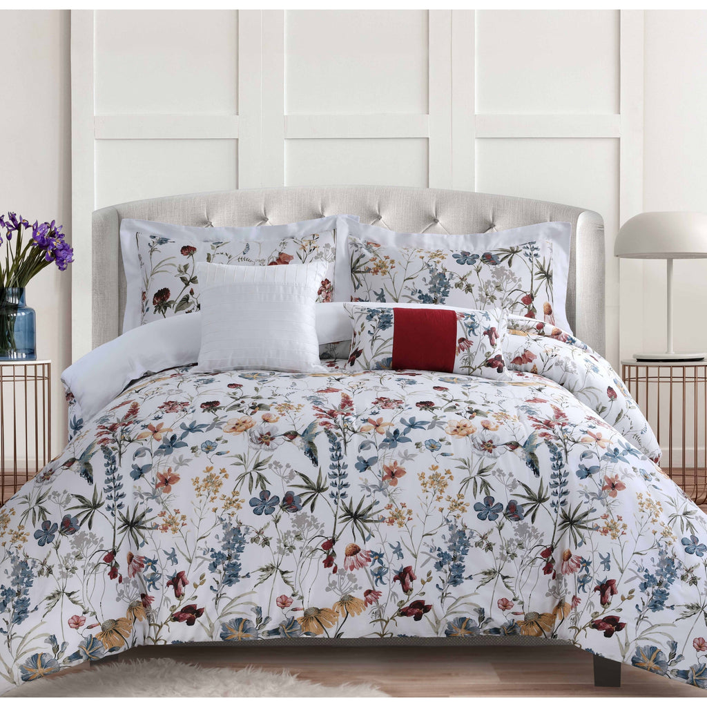 Parure de lit surdimensionnée Amalfi 5 pièces en coton 300 fils