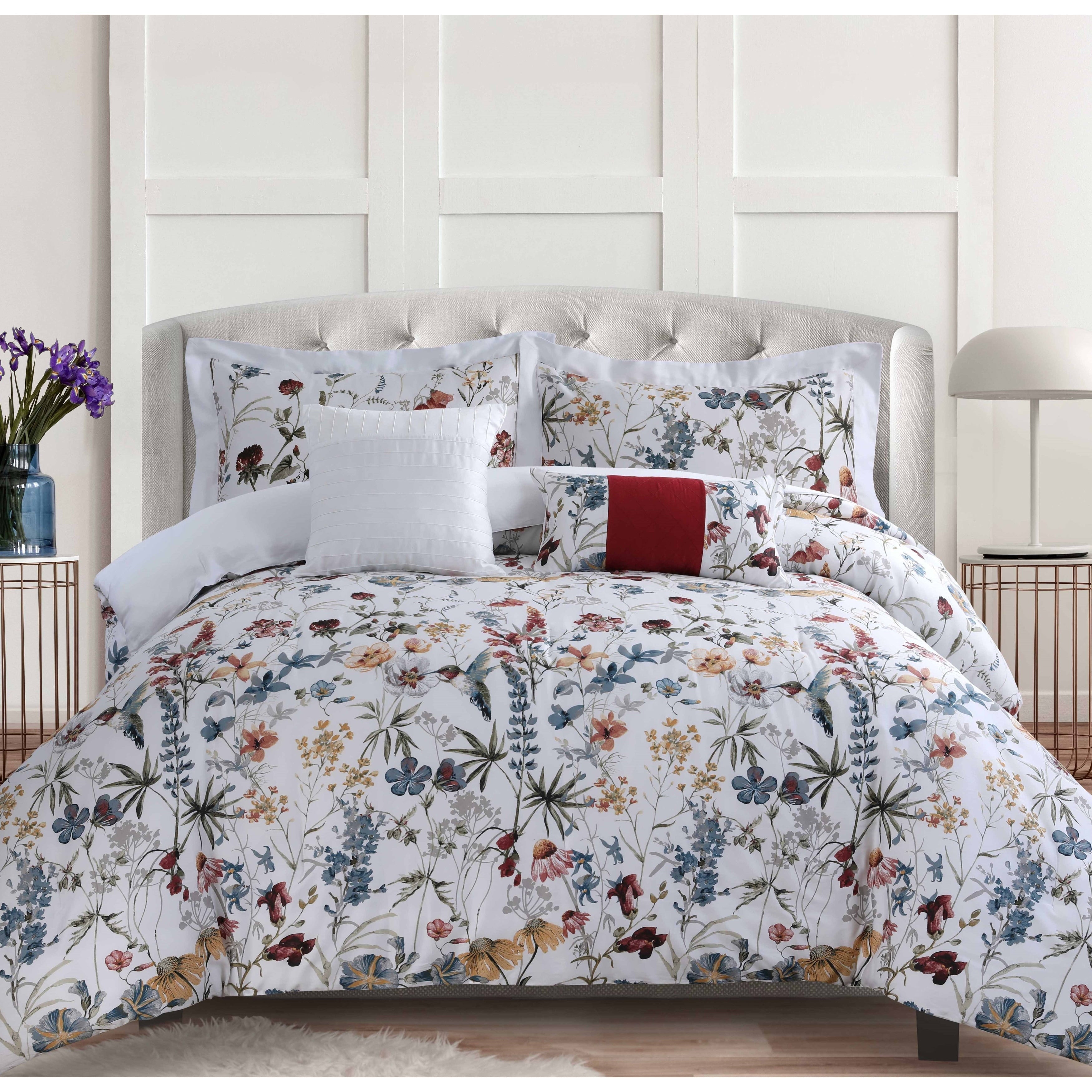 Parure de lit surdimensionnée Amalfi 5 pièces en coton 300 fils
