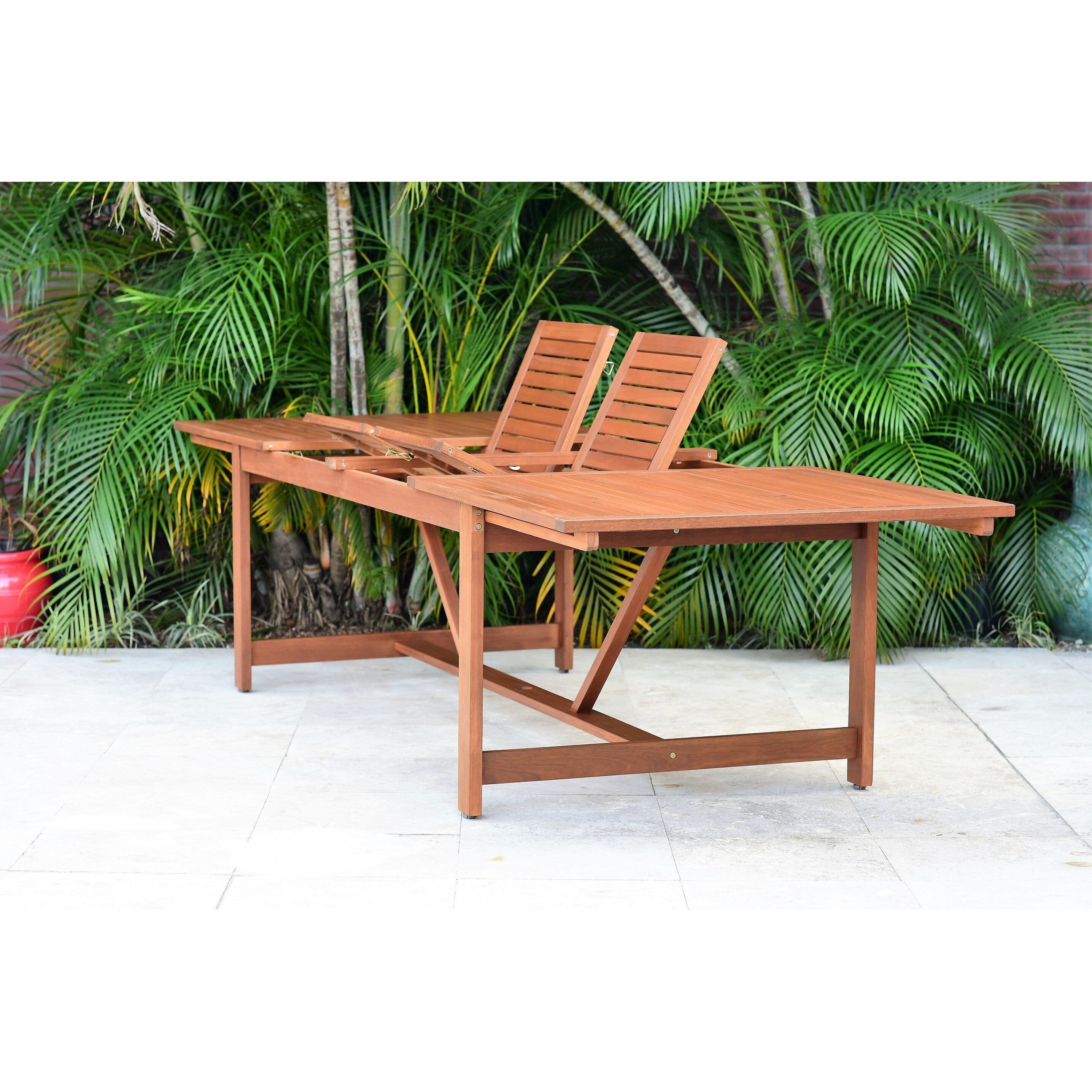 Ensemble de salle à manger rectangulaire extensible de 11 pièces Amazonia Bonita