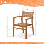 Ensemble de salle à manger d'extérieur extensible Amazonia Chiesa, 11 pièces, en teck certifié FSC - 11 pièces