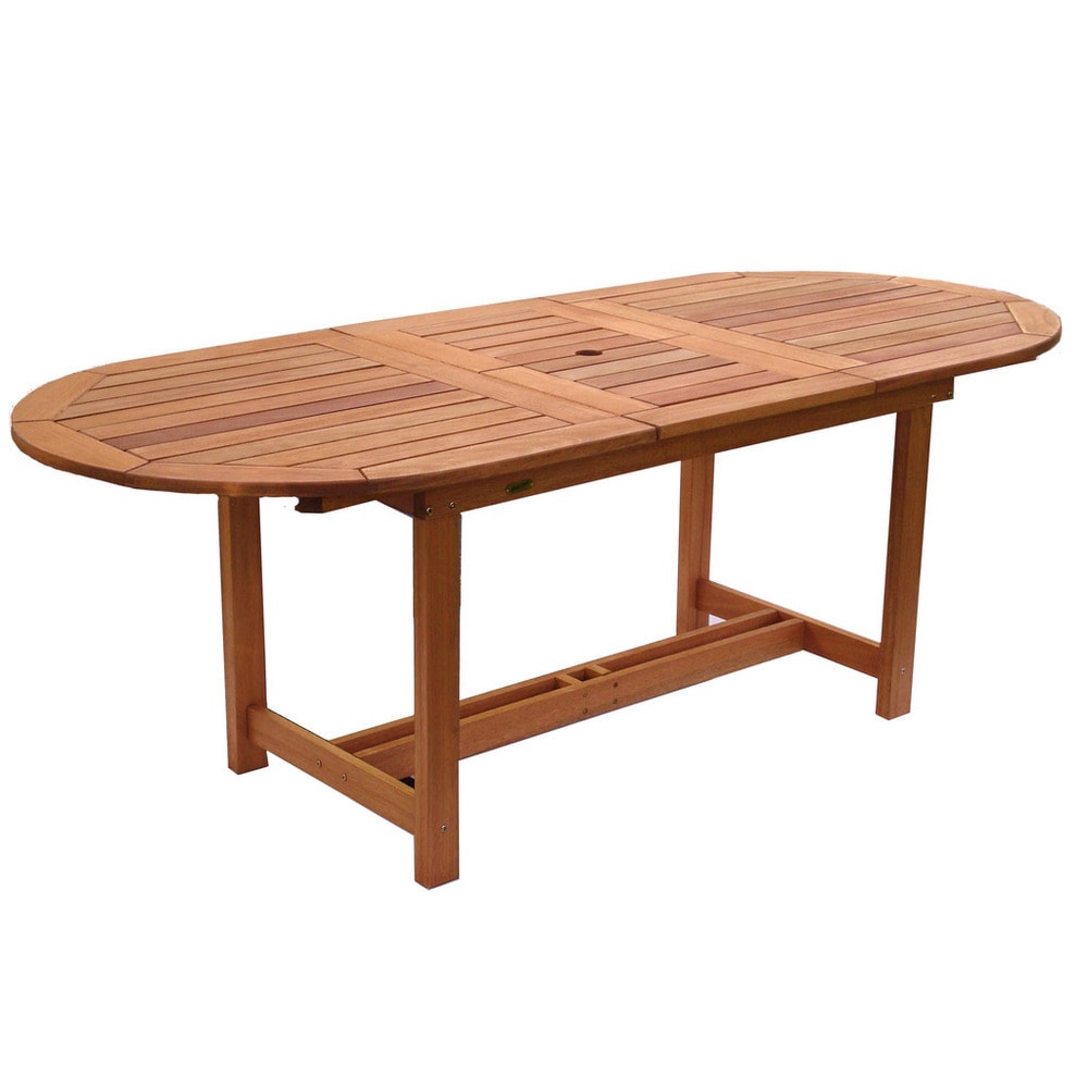 Ensemble de salle à manger d'extérieur ovale extensible de 9 pièces - 9 pièces