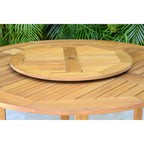 Ensemble de salle à manger d'extérieur Amazonia en bois FSC 7 pièces avec plateau tournant - 7 pièces - 7 pièces