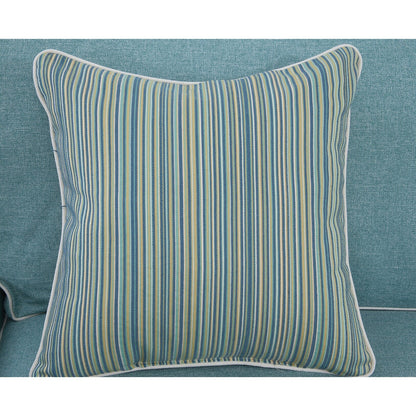 Canapé American Furniture Classics modèle Coastal Aqua Series avec quatre coussins décoratifs