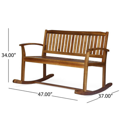 Fauteuil de patio en bois d'acacia Amina par Christopher Knight Home