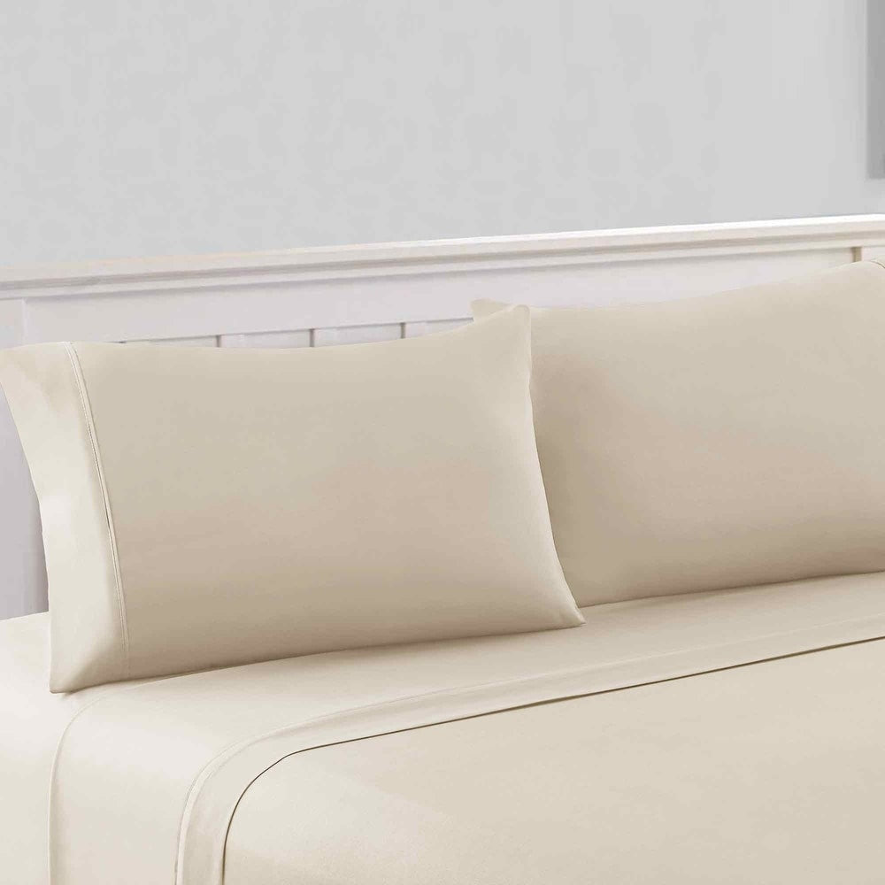 Ensemble de draps en microfibre unie Modern Threads série 1800, 100 g/m², 4 pièces