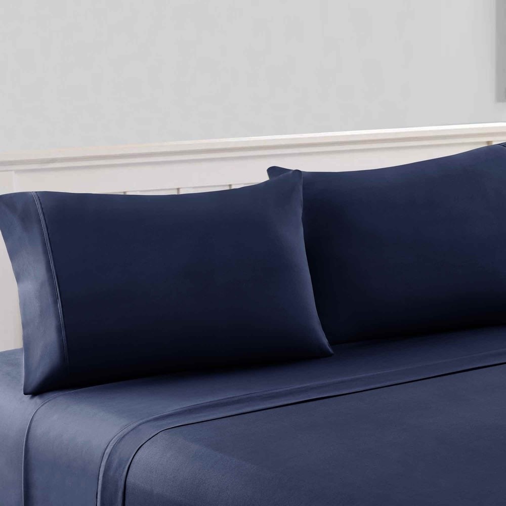 Ensemble de draps en microfibre unie Modern Threads série 1800, 100 g/m², 4 pièces