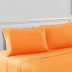 Ensemble de draps en microfibre unie Modern Threads série 1800, 100 g/m², 4 pièces