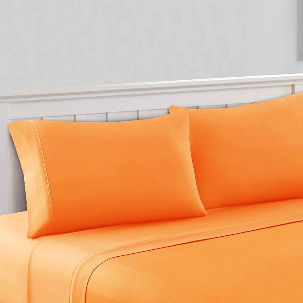 Ensemble de draps en microfibre unie Modern Threads série 1800, 100 g/m², 4 pièces