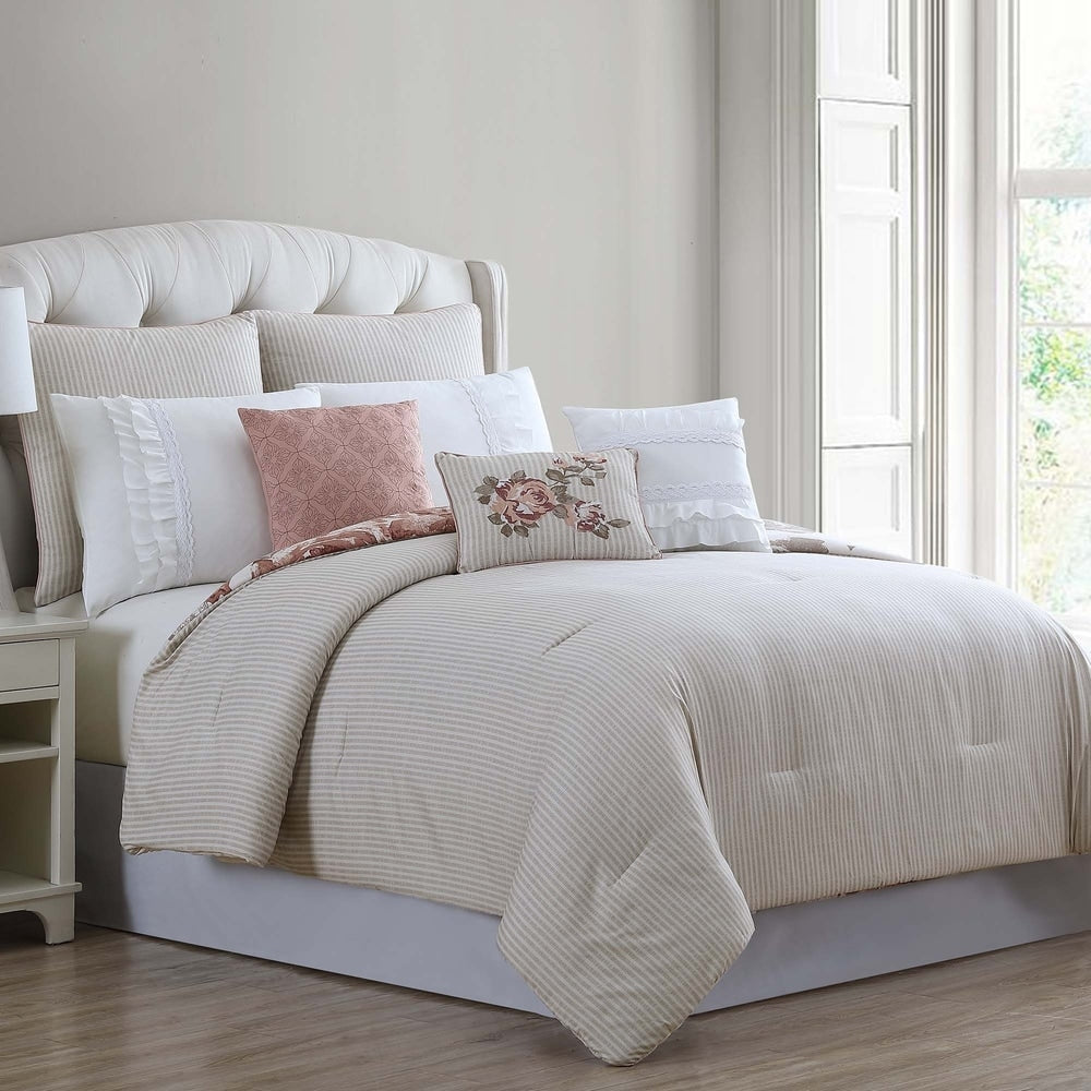 Ensemble de couette ornée de 8 pièces Modern Threads Country Garden