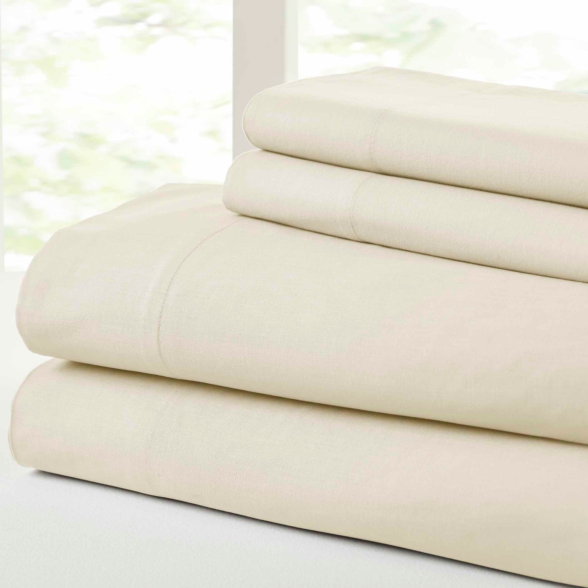 Ensemble de draps 4 pièces en coton délavé vintage Modern Threads