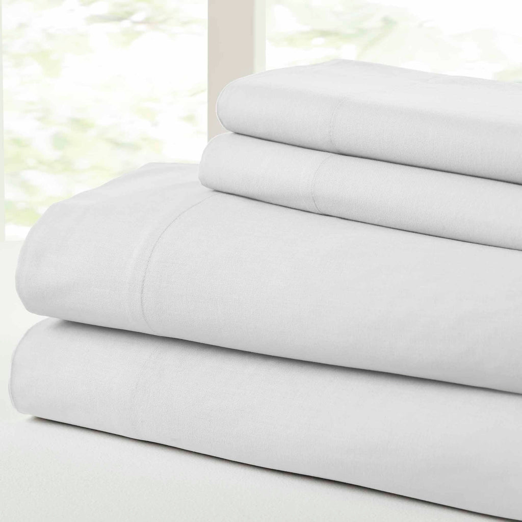 Ensemble de draps 4 pièces en coton délavé vintage Modern Threads