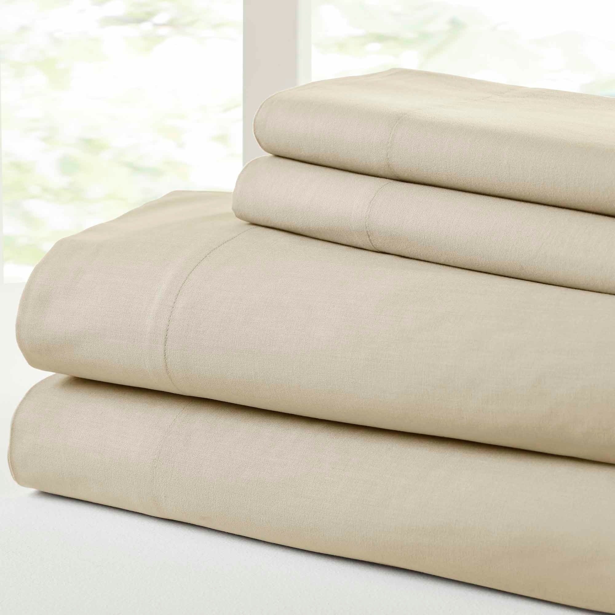 Ensemble de draps 4 pièces en coton délavé vintage Modern Threads