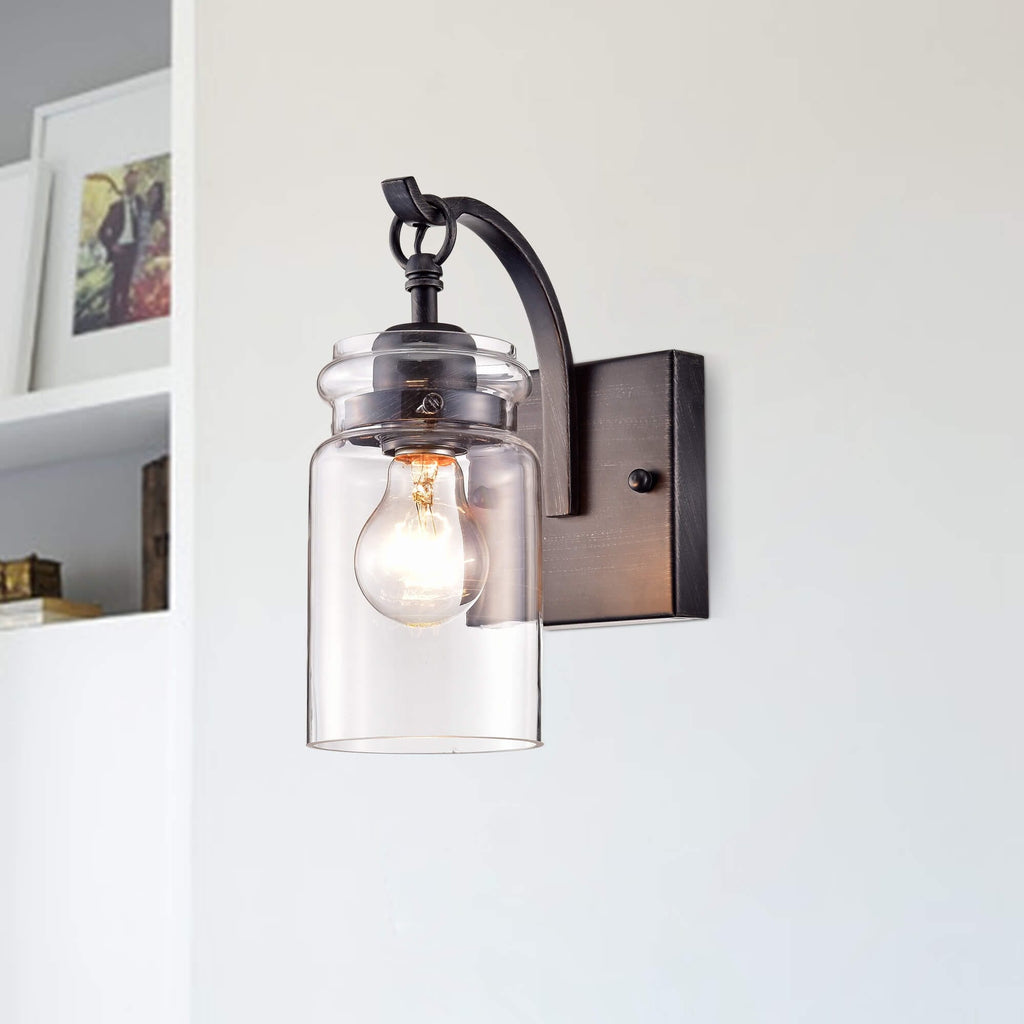 Applique murale simple noire antique Anastasia