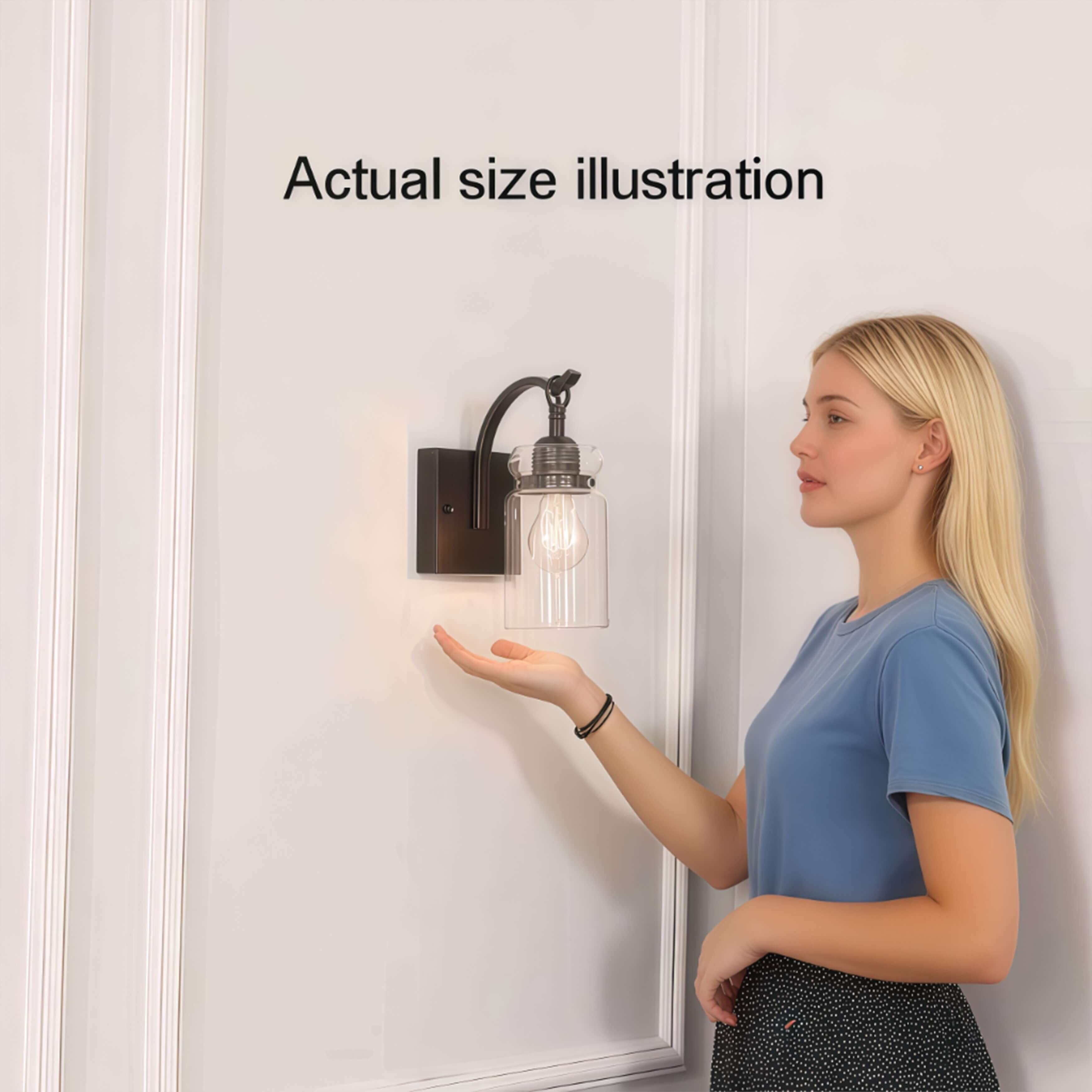 Applique murale simple noire antique Anastasia