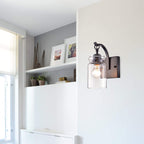 Applique murale simple noire antique Anastasia