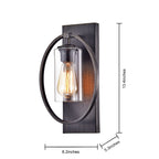Applique murale simple Anastasia avec abat-jour en verre transparent