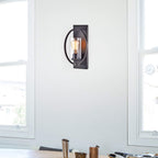 Applique murale simple Anastasia avec abat-jour en verre transparent