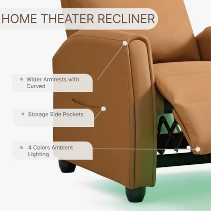 Fauteuil inclinable Andrea avec lumières LED et massage chauffant