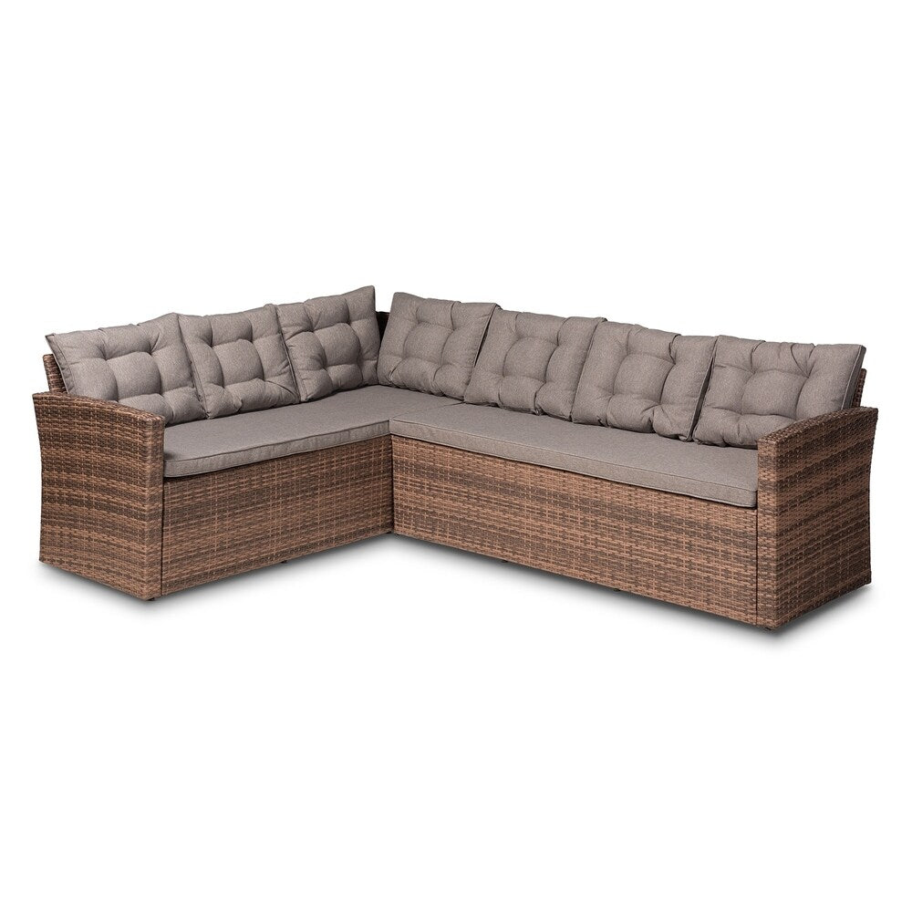 Ensemble de patio extérieur moderne et contemporain Angela 4 pièces