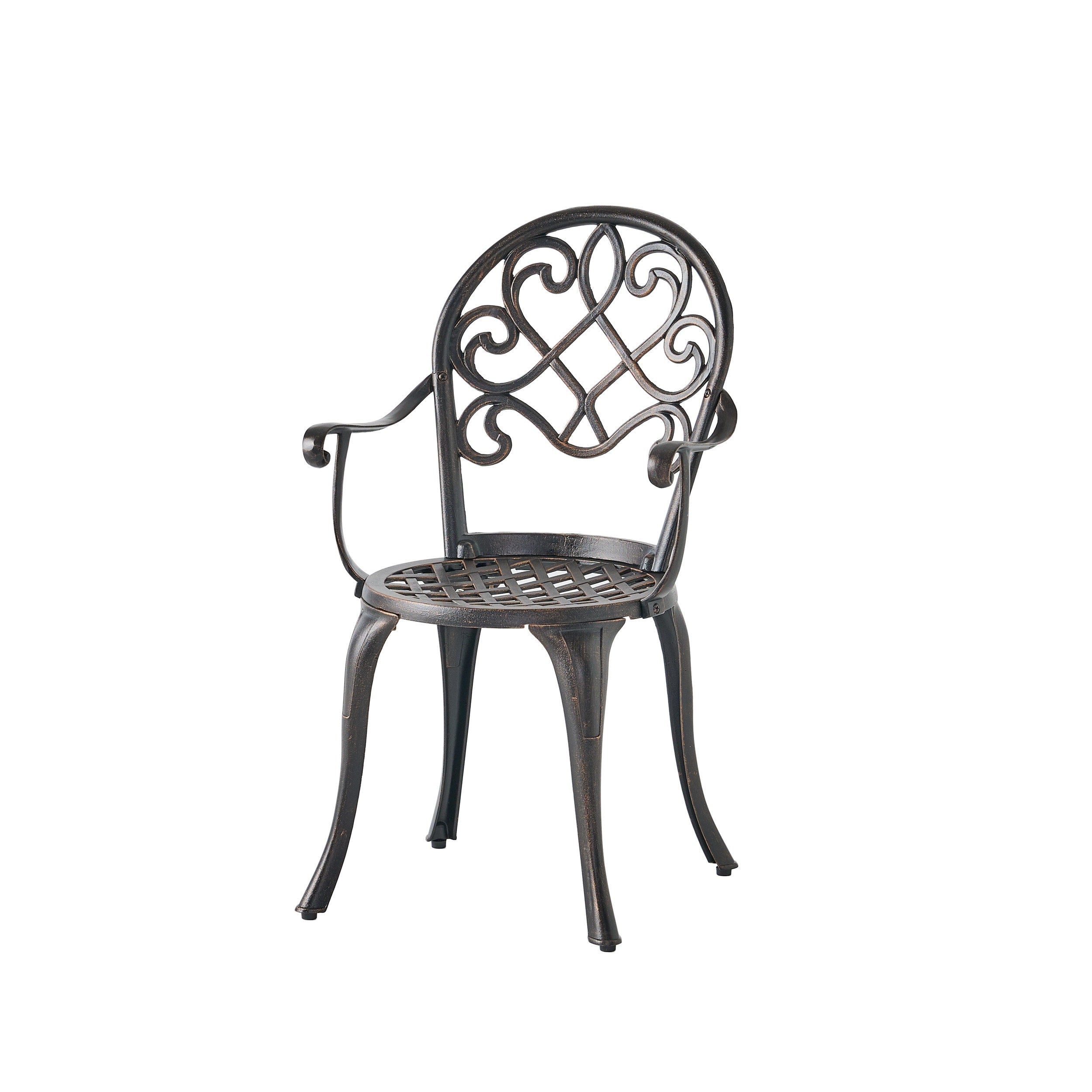 Christopher Knight Home Angeles Ensemble de bistrot d'extérieur en aluminium moulé avec seau à glace intégré