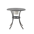 Christopher Knight Home Angeles Ensemble de bistrot d'extérieur en aluminium moulé avec seau à glace intégré
