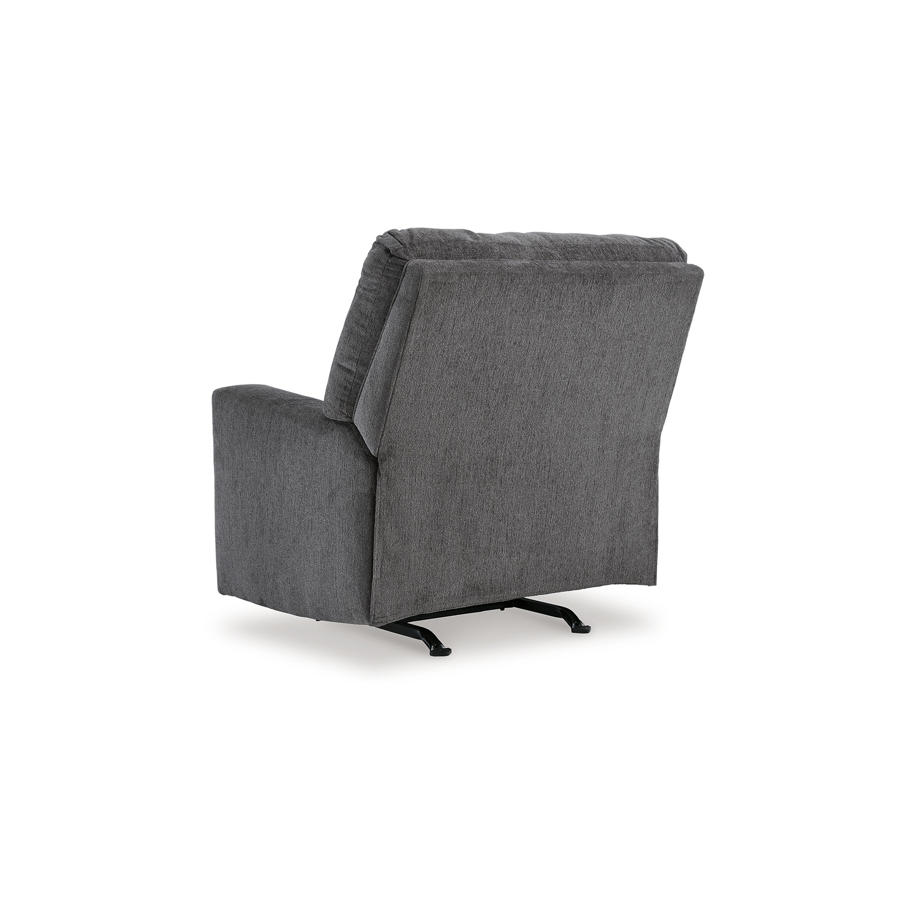 Fauteuil inclinable à bascule manuel Anise, tirette, polyester gris étain