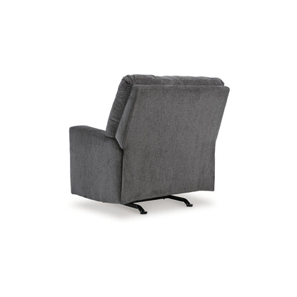 Fauteuil inclinable à bascule manuel Anise, tirette, polyester gris étain
