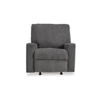 Fauteuil inclinable à bascule manuel Anise, tirette, polyester gris étain