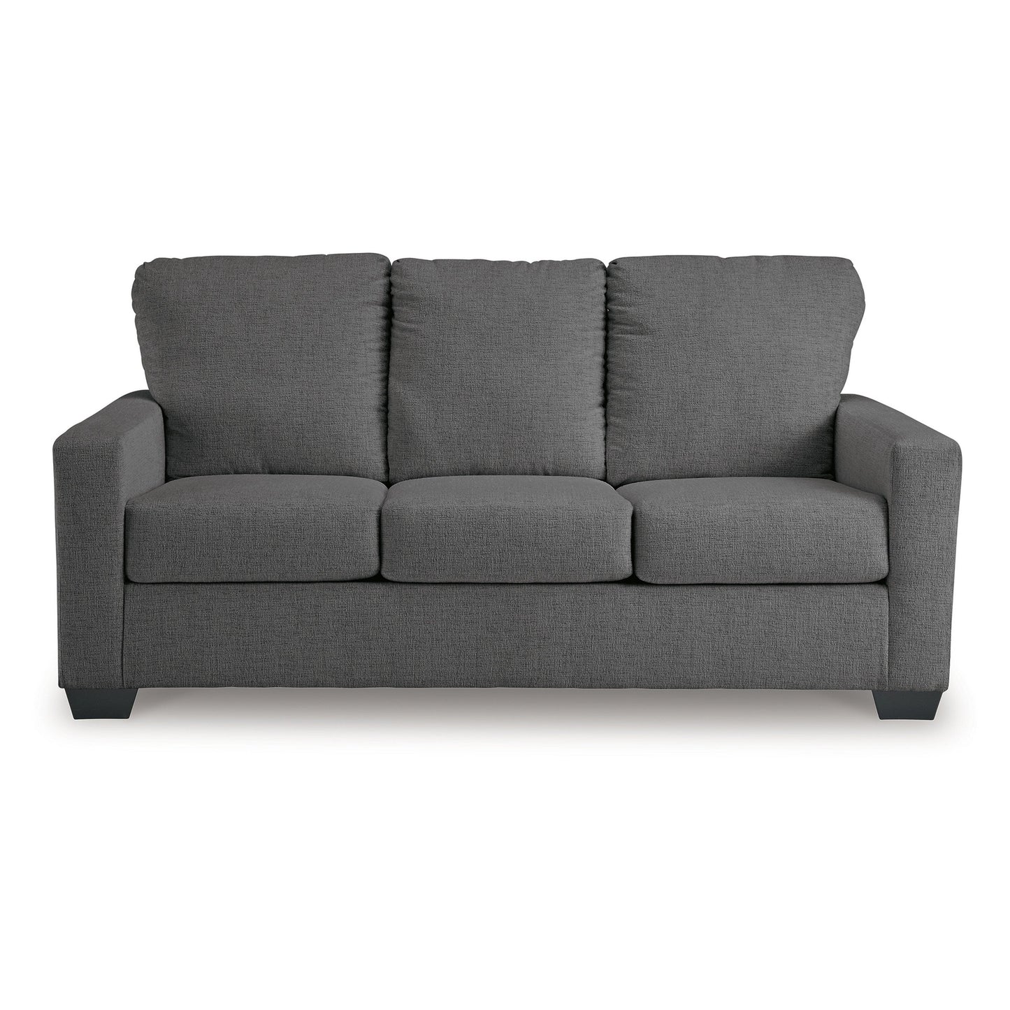 Canapé-lit Anise avec lit gigogne double, polyester gris étain