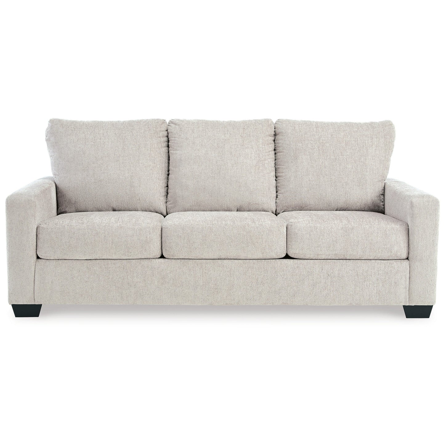 Canapé-lit Anise avec lit gigogne Queen Size, polyester blanc neige